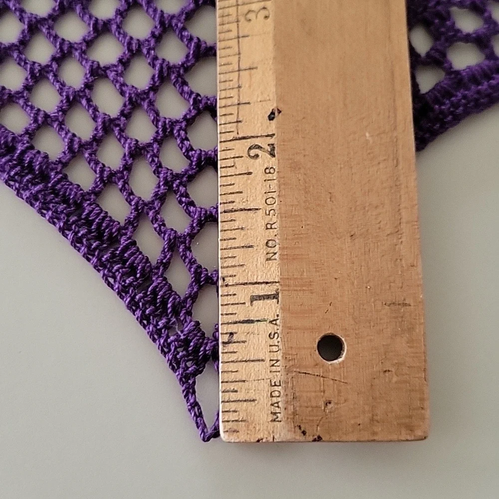 Elegant Purple Crochet Table Linen